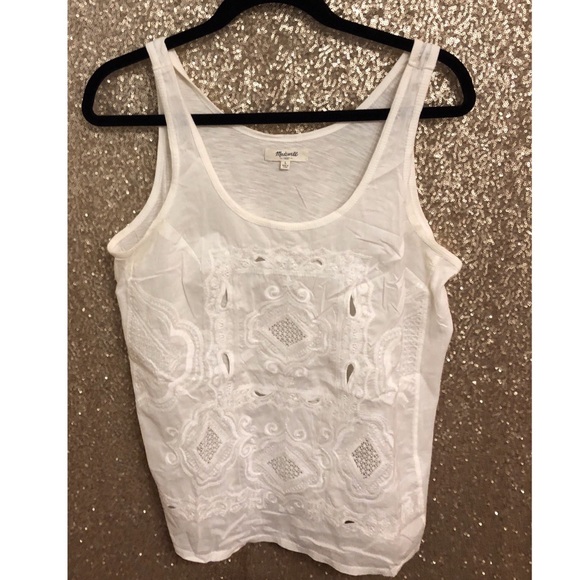 Madewell Sz L Embroidered Paisley Tank EUC - Picture 3 of 4